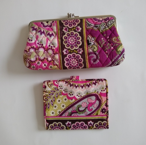 Vera Bradley Very Berry Paisley bundle wallets - Picture 4 of 5